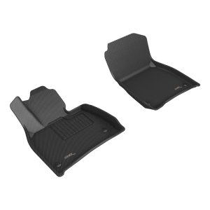 Mercedes-Benz Eqe SUV Floor Mats - Front - 3D MAXpider - Kagu - Black - `23-`24 Mercedes-Benz Eqe SUV Floor Mats - Front - 3D MAXpider - Kagu - Black - `23-`24